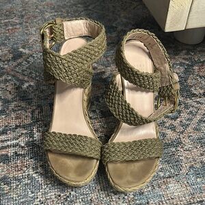Women's Olive Woven Sandals